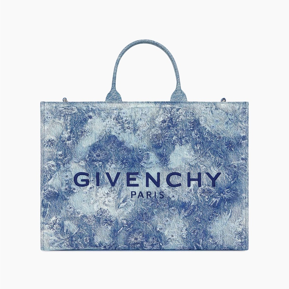Givenchy Medium G-Tote Embroidered Denim Tote New NWT